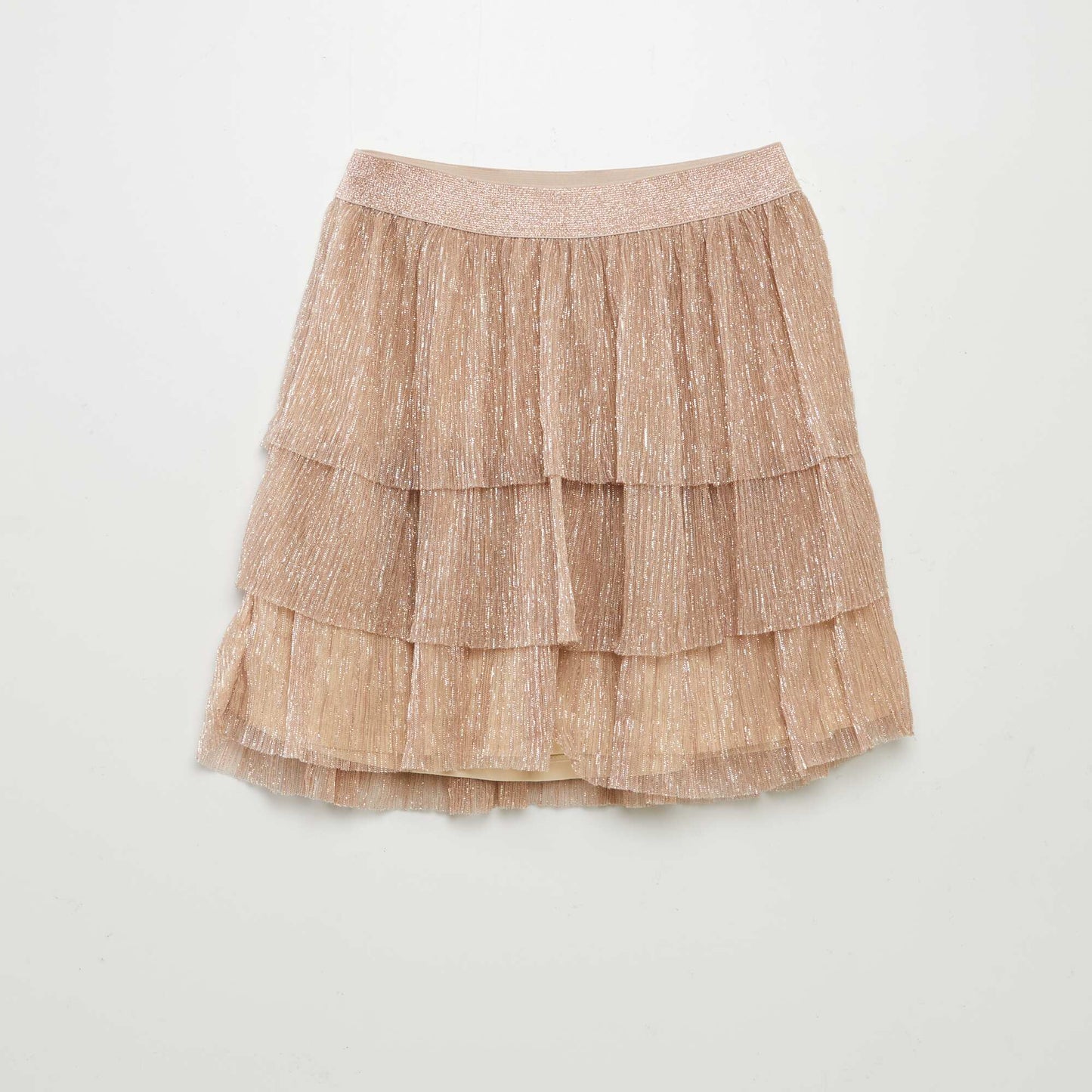 Tulle skirt with shiny threads PINK