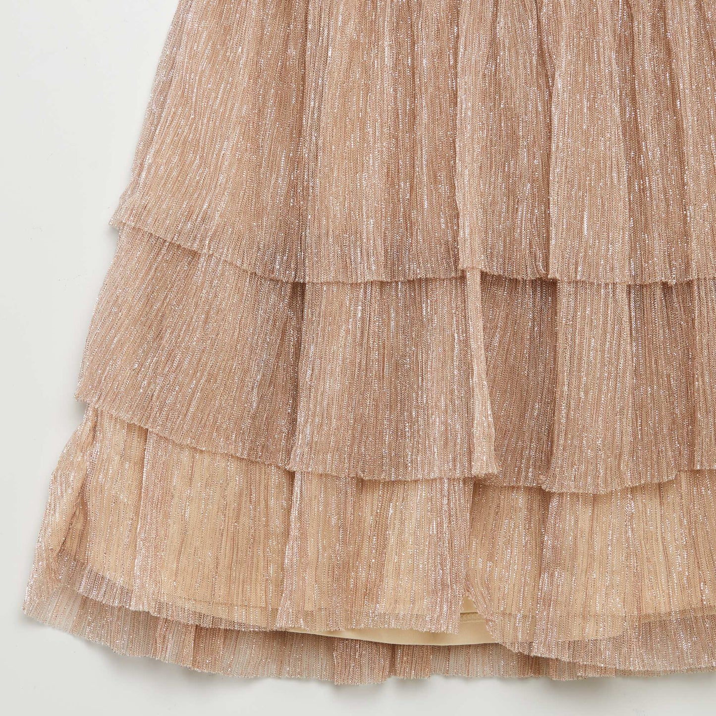 Tulle skirt with shiny threads PINK