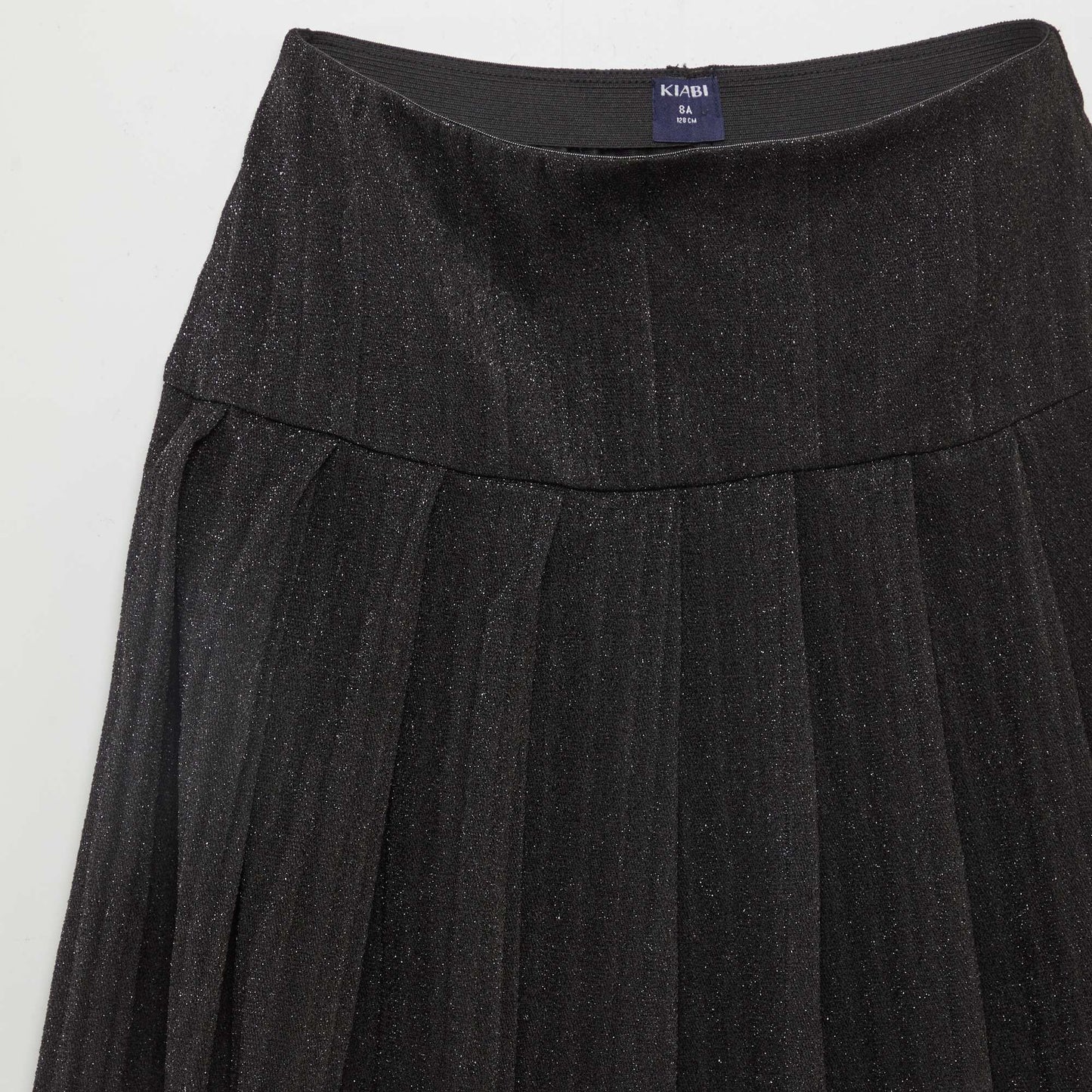 Pleated kiss knit skirt black