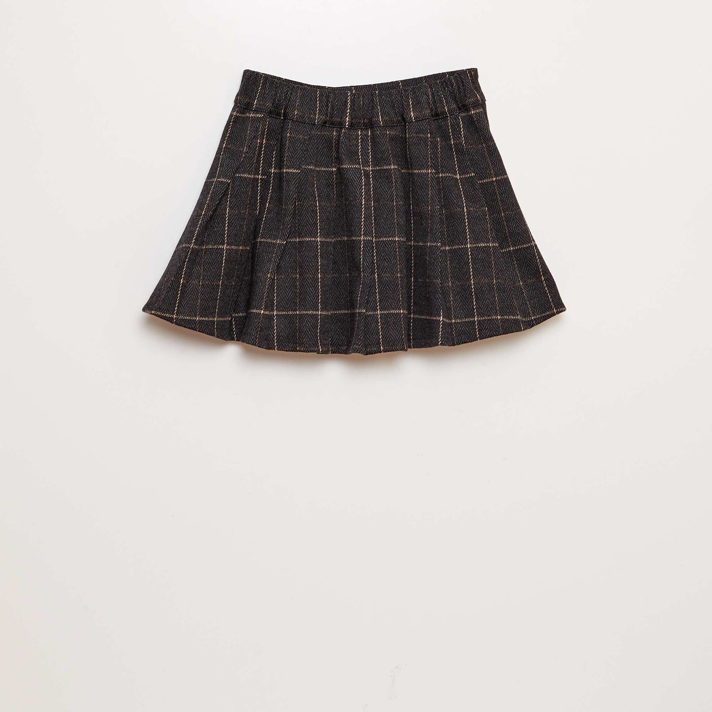 Short pleated skirt BROWN