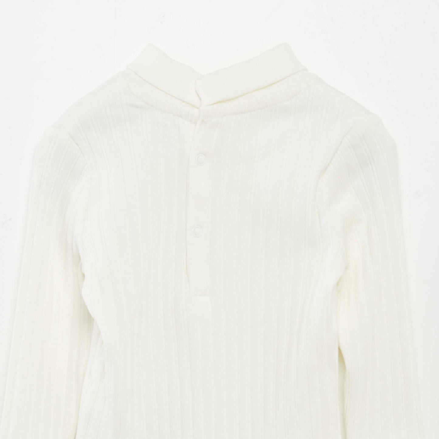 Ribbed turtleneck bodysuit WHITE