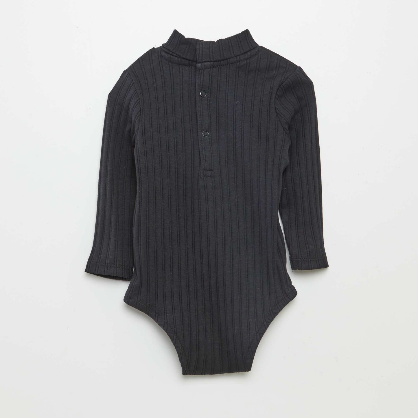 Ribbed turtleneck bodysuit black