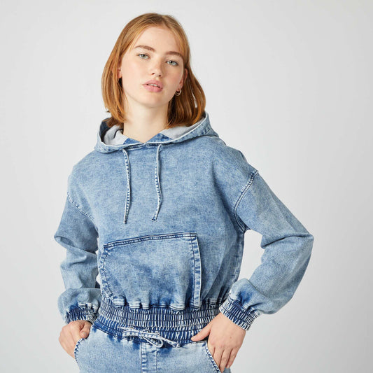 Denim hoodie BLUE