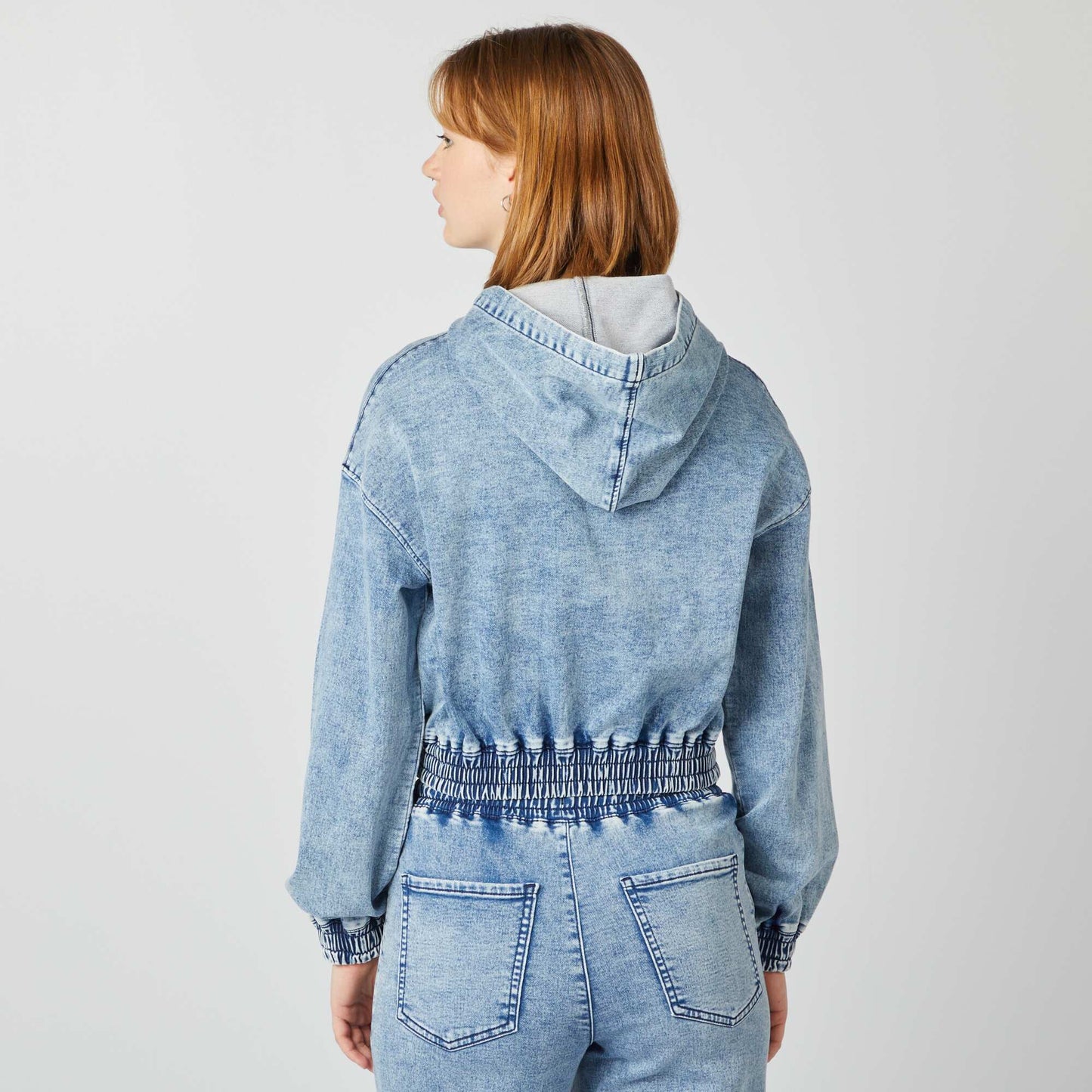 Denim hoodie BLUE