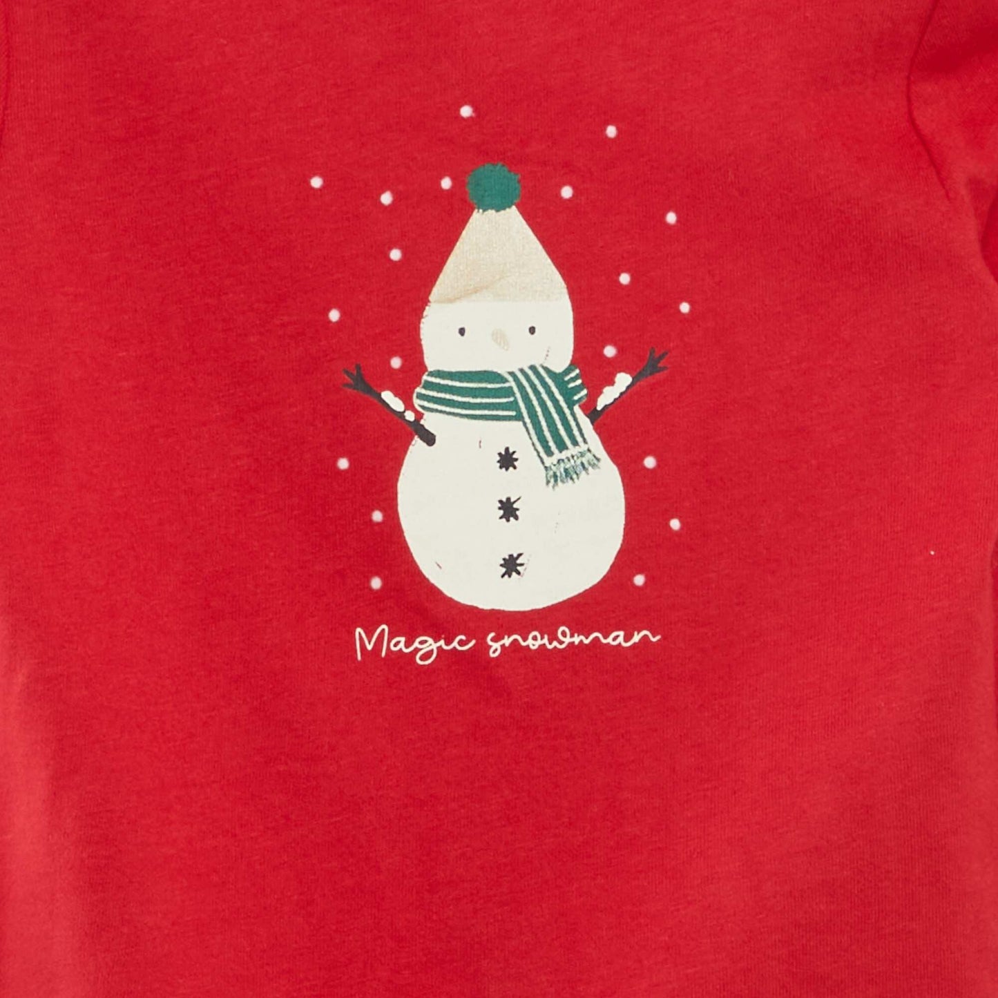 Christmas print T-shirt RED