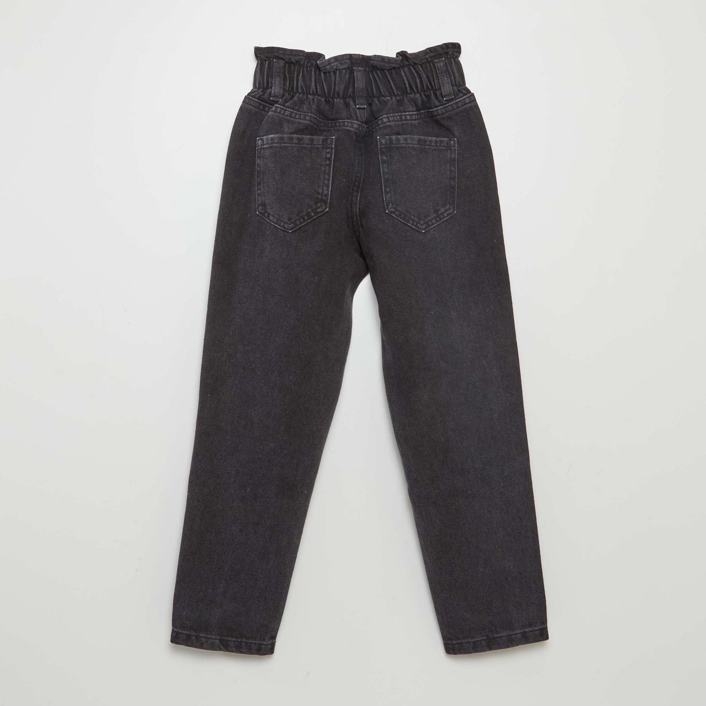 Mom-fit denim trousers GREY