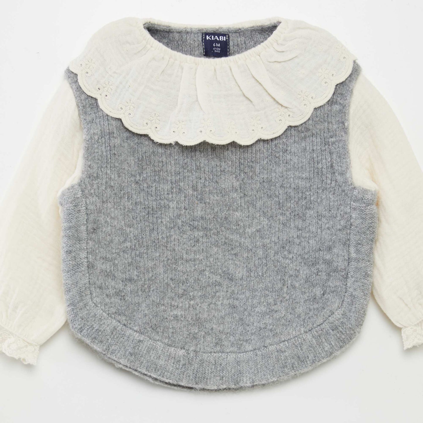 Soft  warm sleeveless jumper GREY