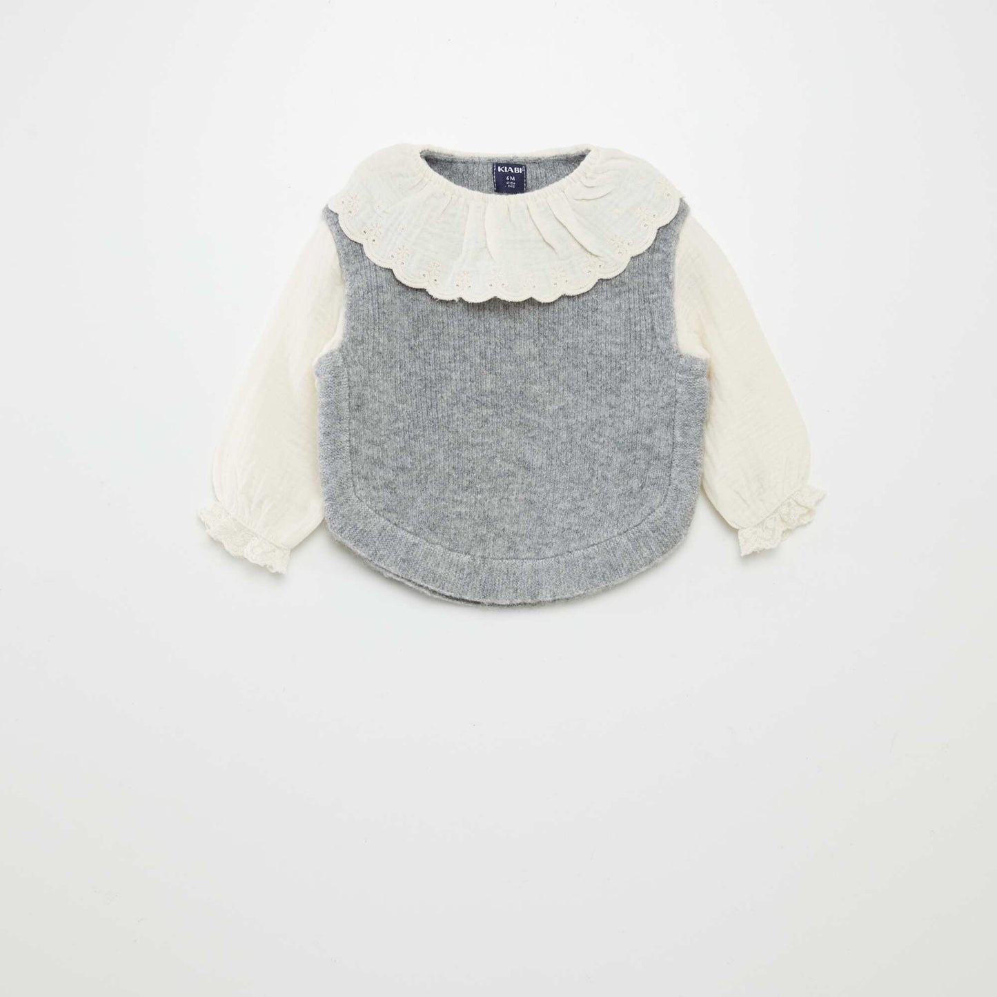 Soft  warm sleeveless jumper GREY