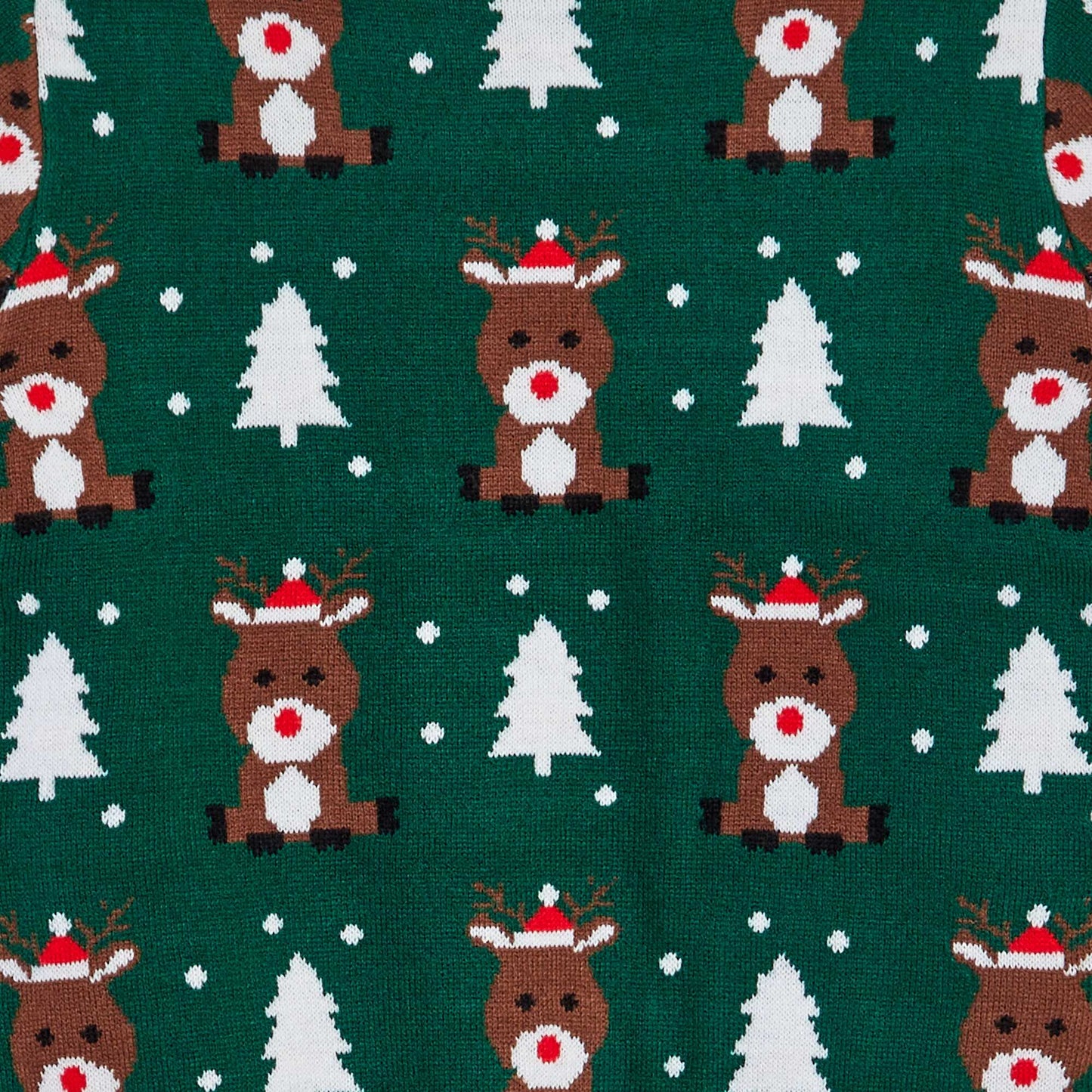 Christmas tree and reindeer jumper GREEN