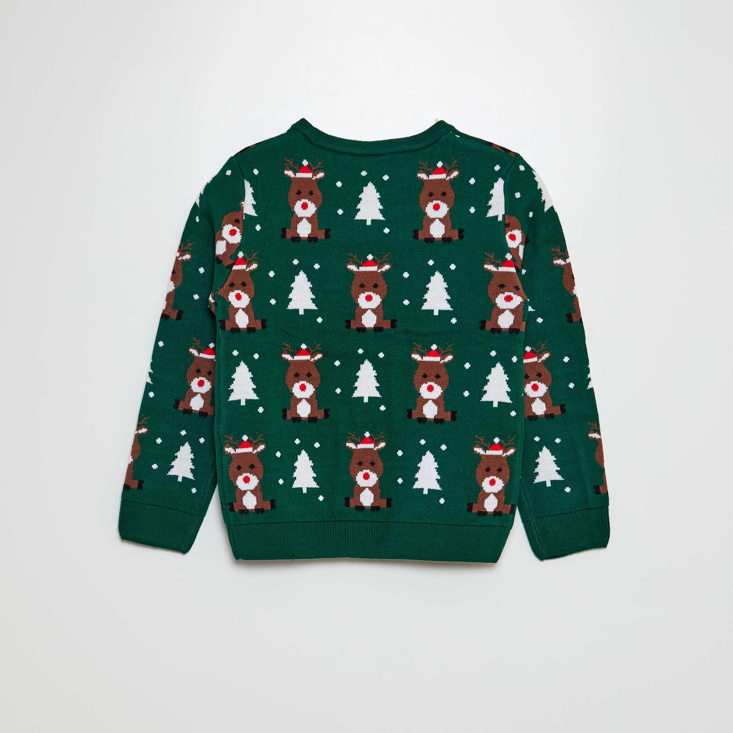 Christmas tree and reindeer jumper GREEN