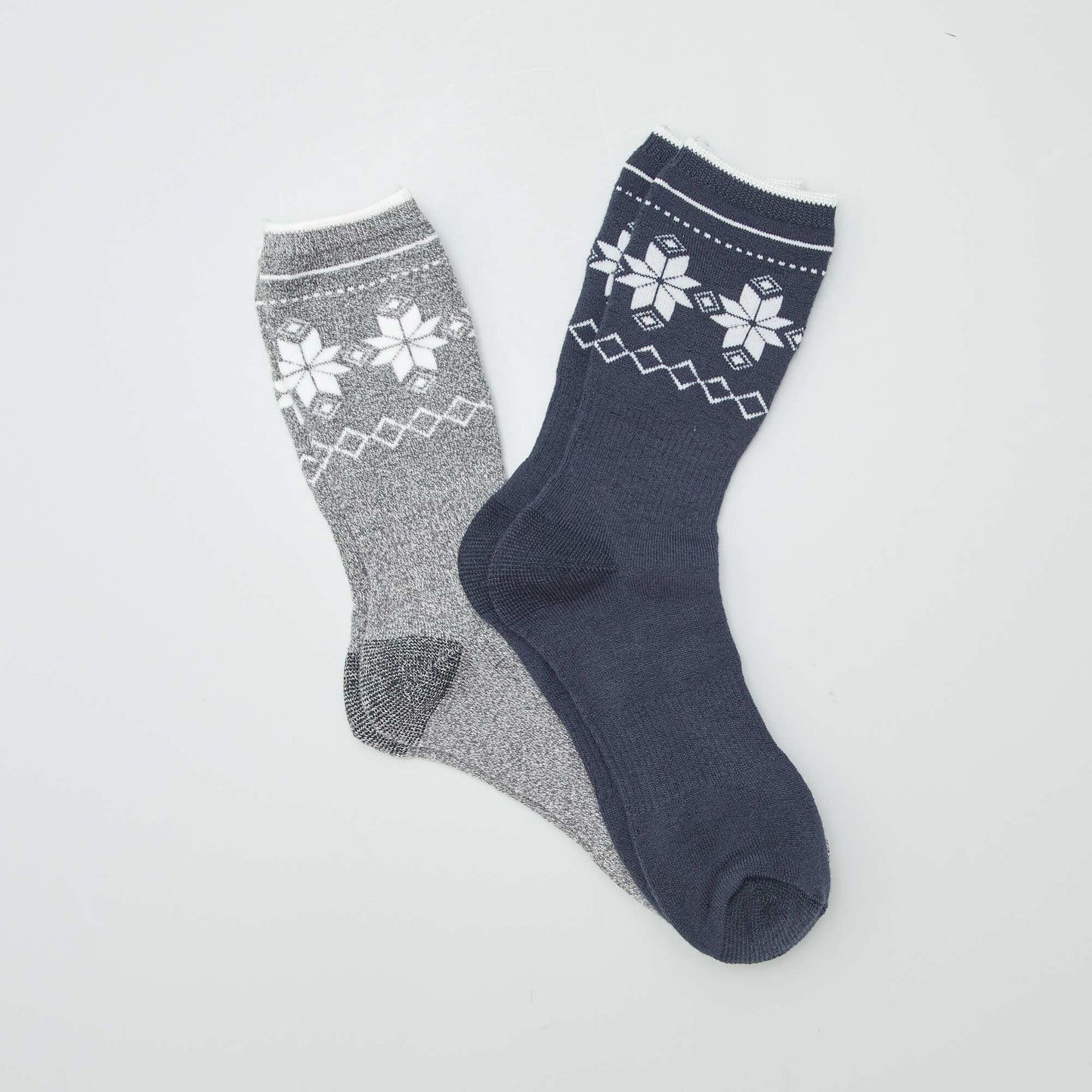 Pack of 2 pairs of warm socks GREY