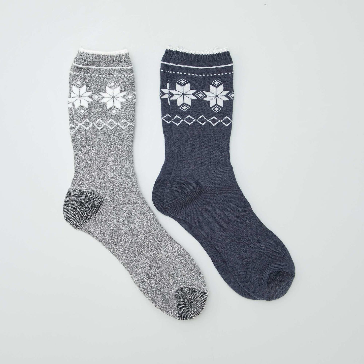 Pack of 2 pairs of warm socks GREY