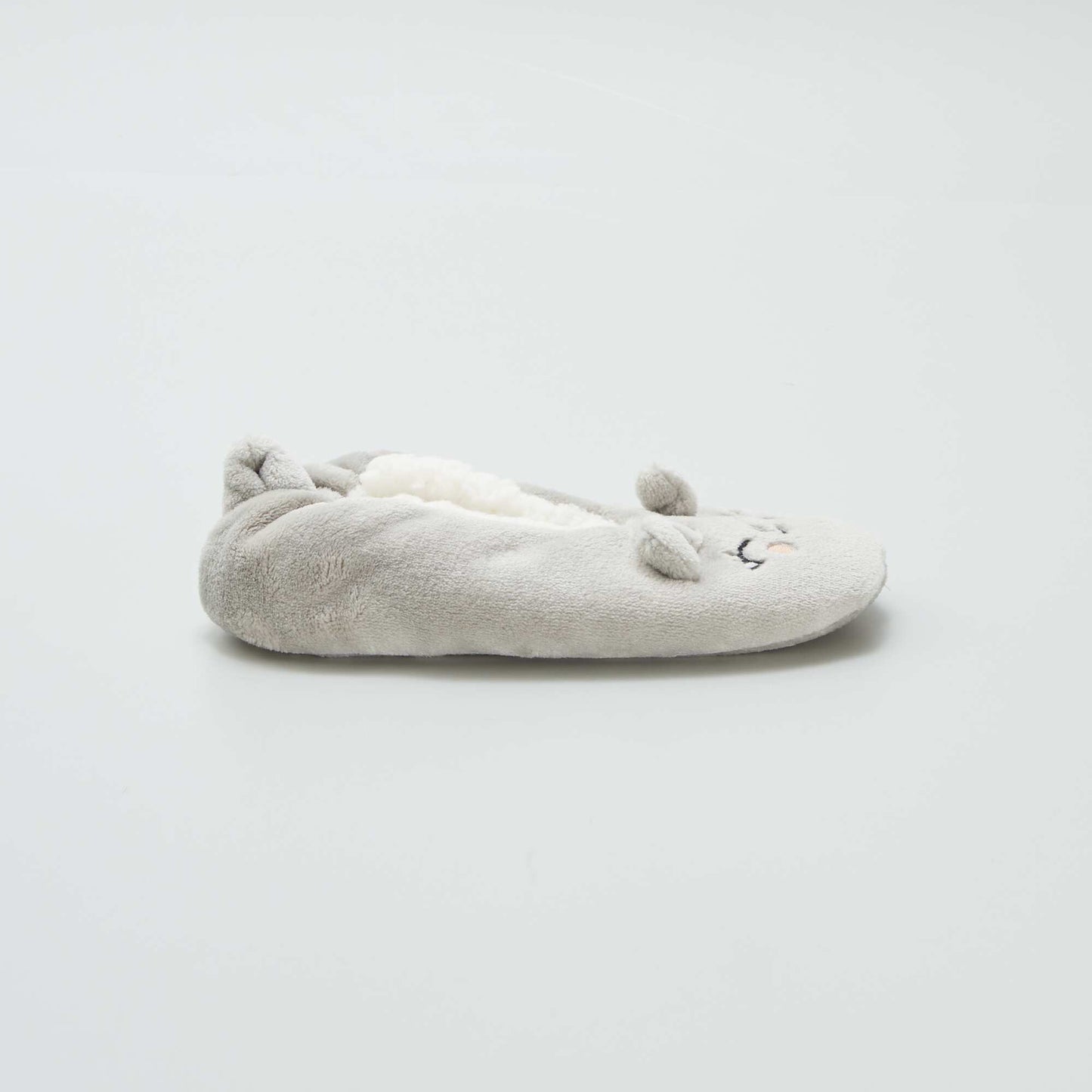 Fleece cat slippers GREY