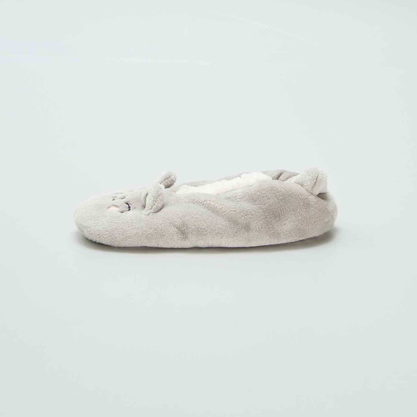 Fleece cat slippers GREY