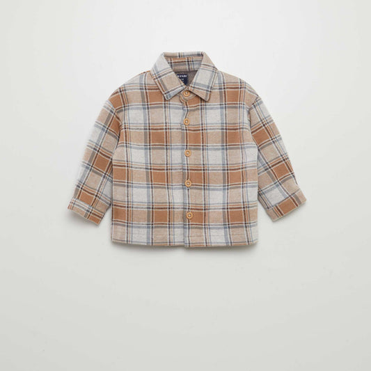 Checked shirt WHITE