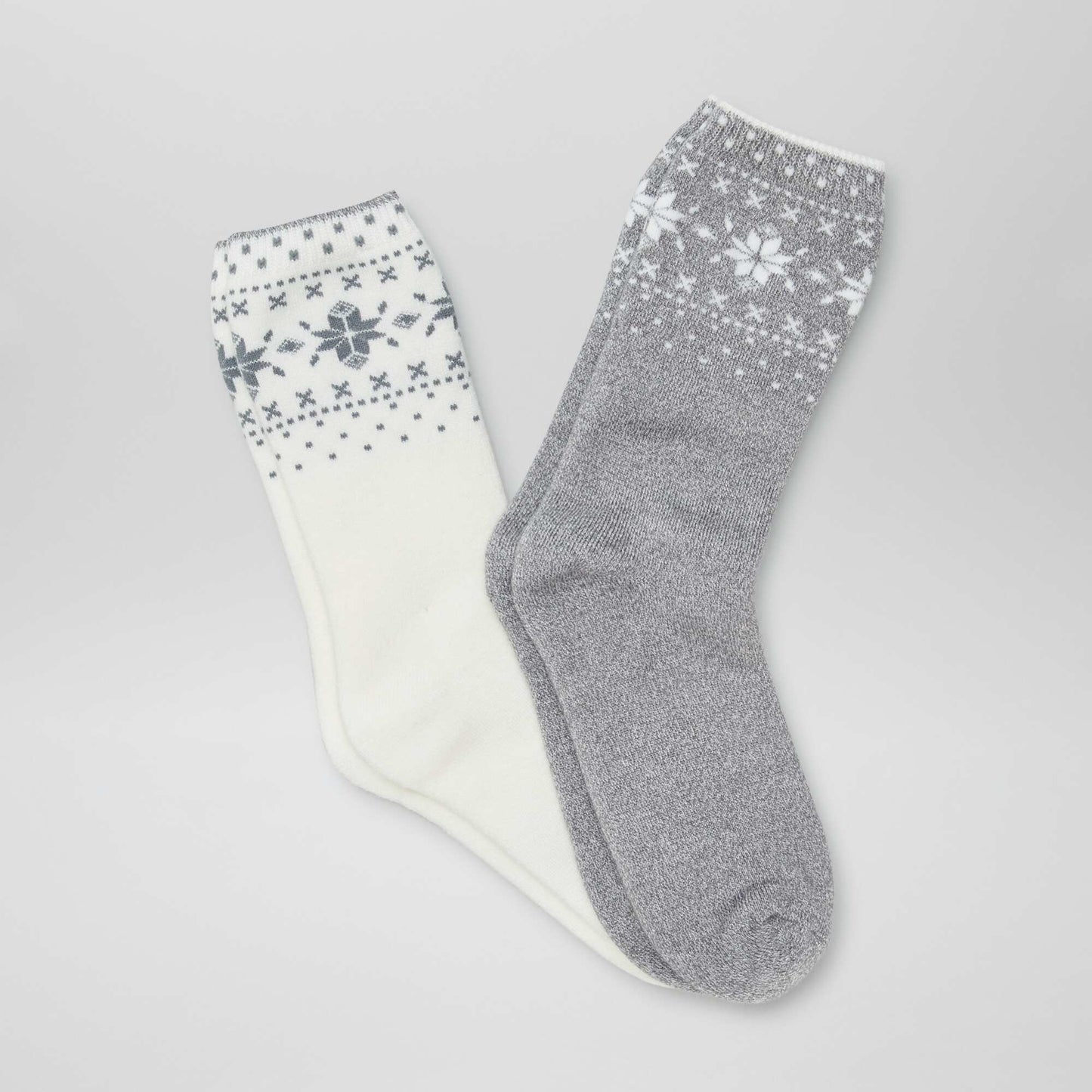 Pack of 2 pairs of thermal socks BEIGE