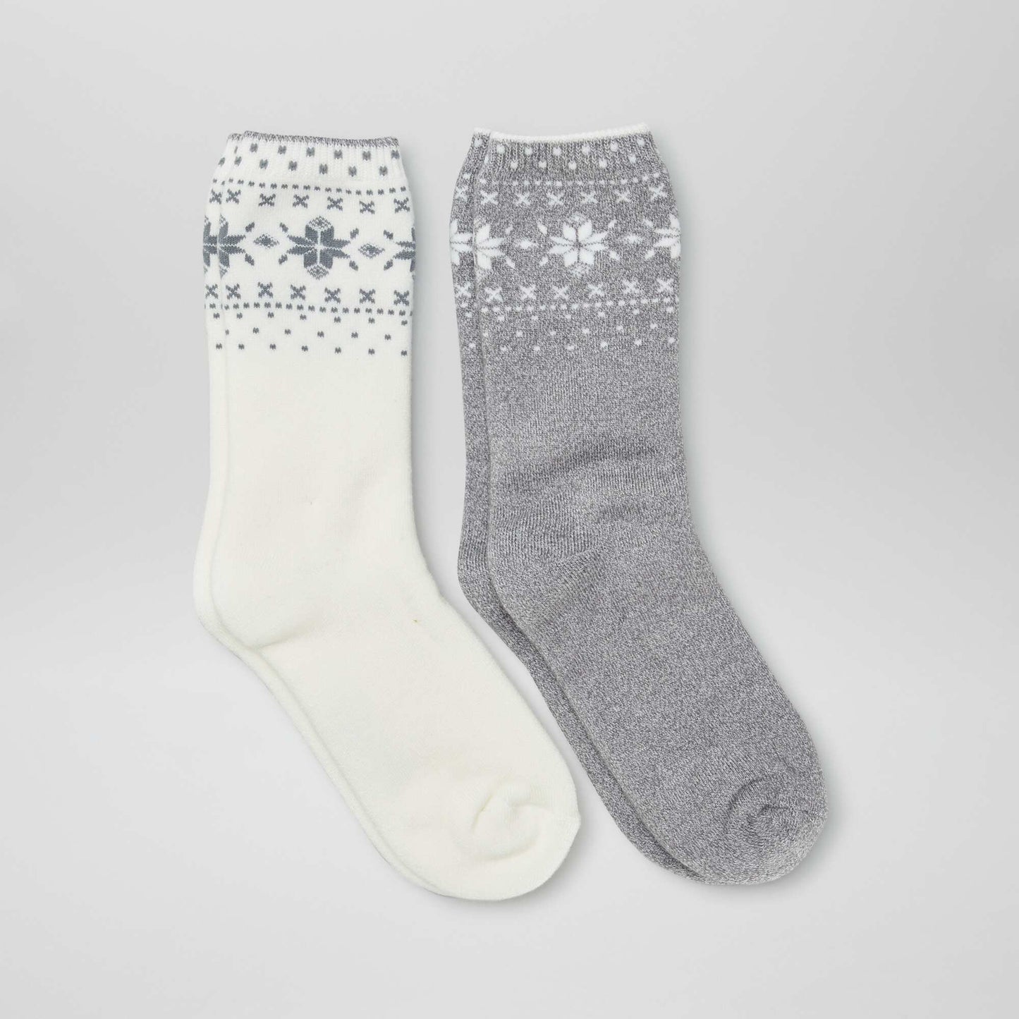 Pack of 2 pairs of thermal socks BEIGE