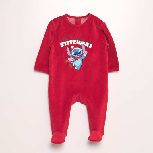 'Disney' 'Stitch' sleepsuit pyjamas RED