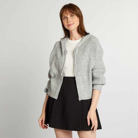 Hooded cardigan GREY