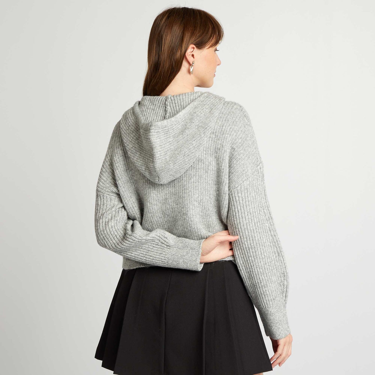 Hooded cardigan GREY