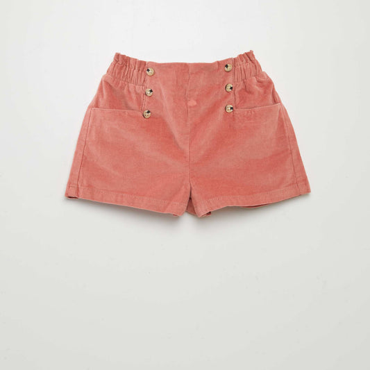 Corduroy shorts PINK