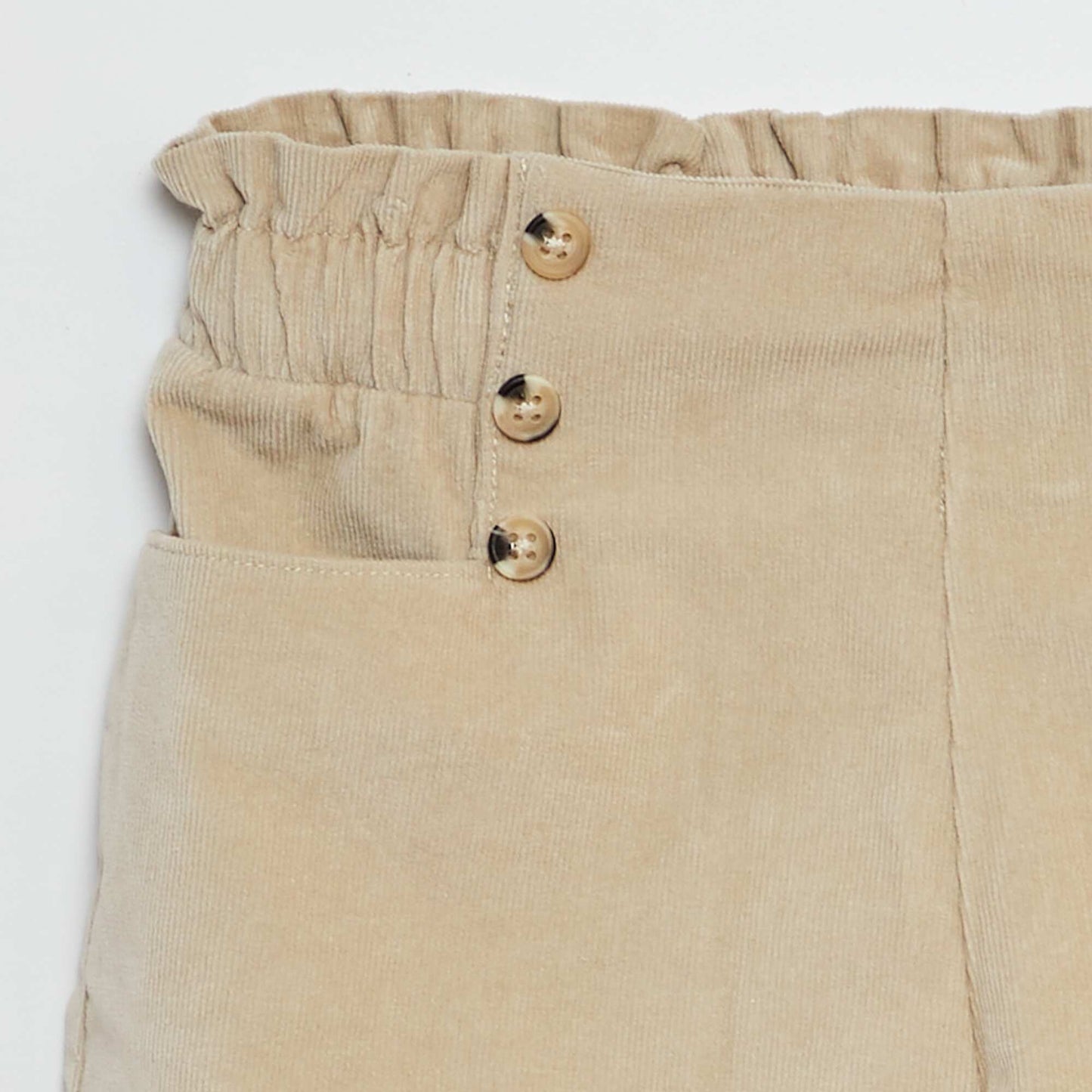 Corduroy shorts BEIGE