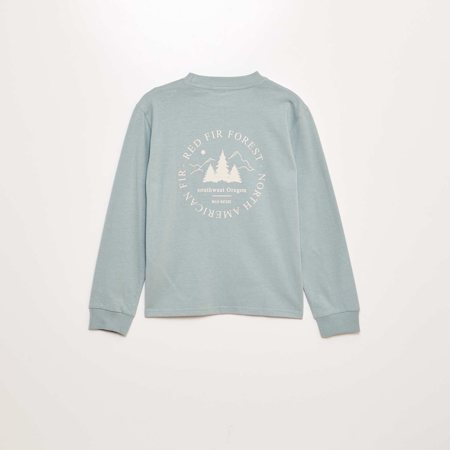 Long-sleeved printed T-shirt BLUE