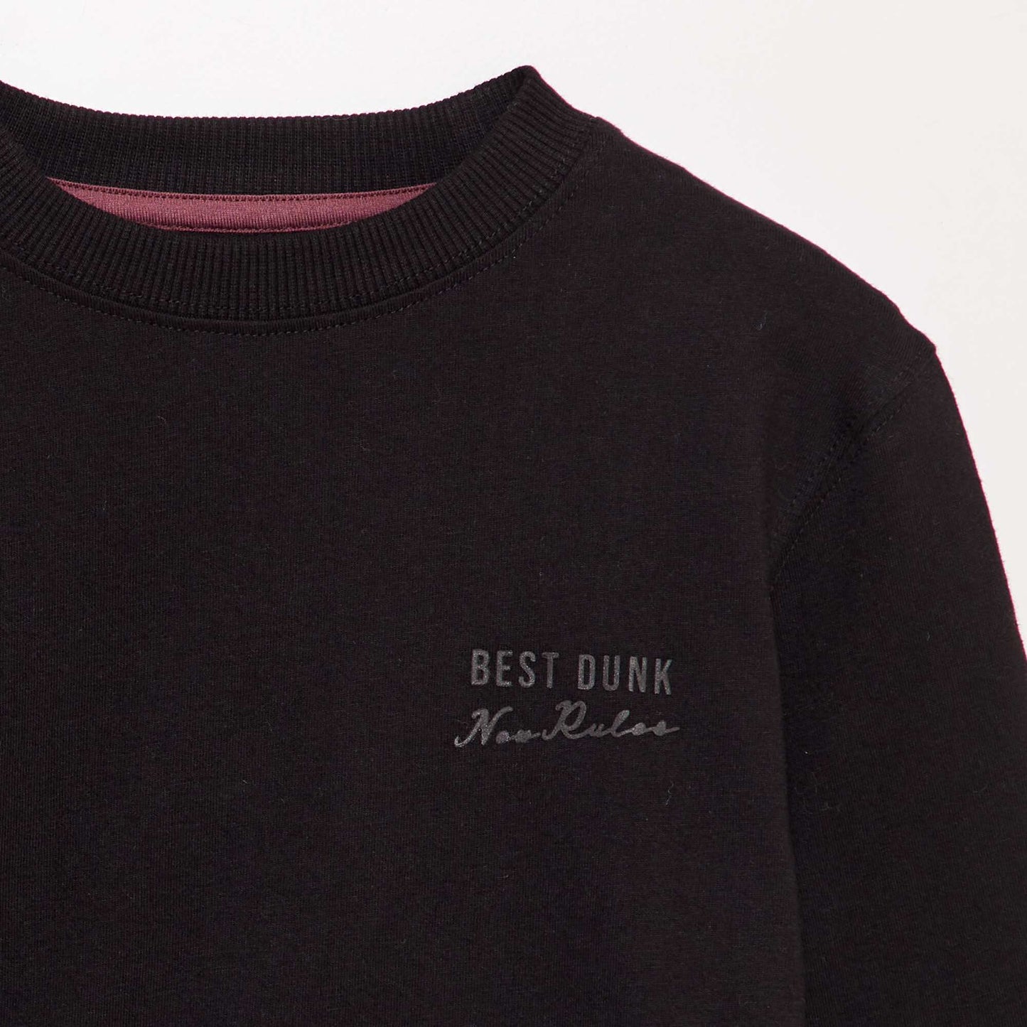 Long-sleeved printed T-shirt BLACK