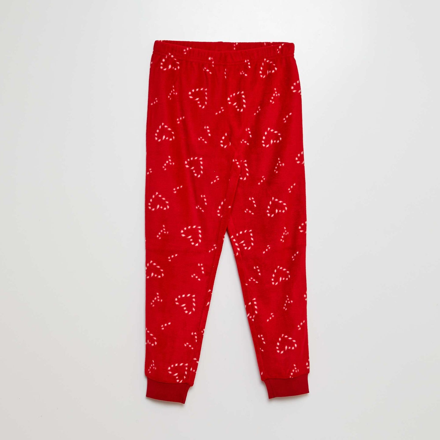 Winter long fleece pyjamas - 2-piece set RED