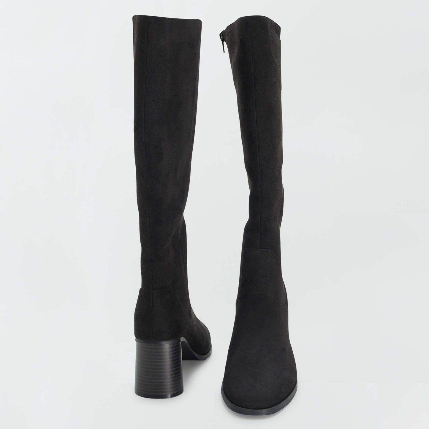 Long boots with round heels black