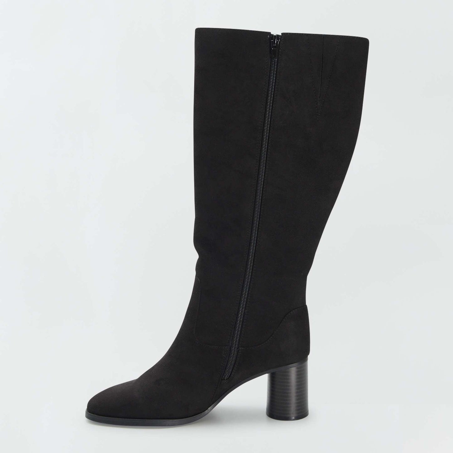 Long boots with round heels black