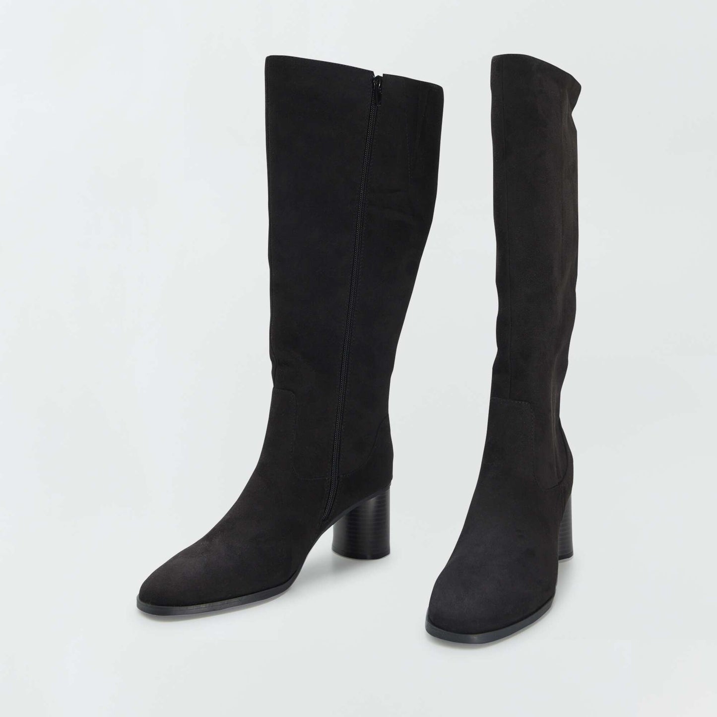 Long boots with round heels black