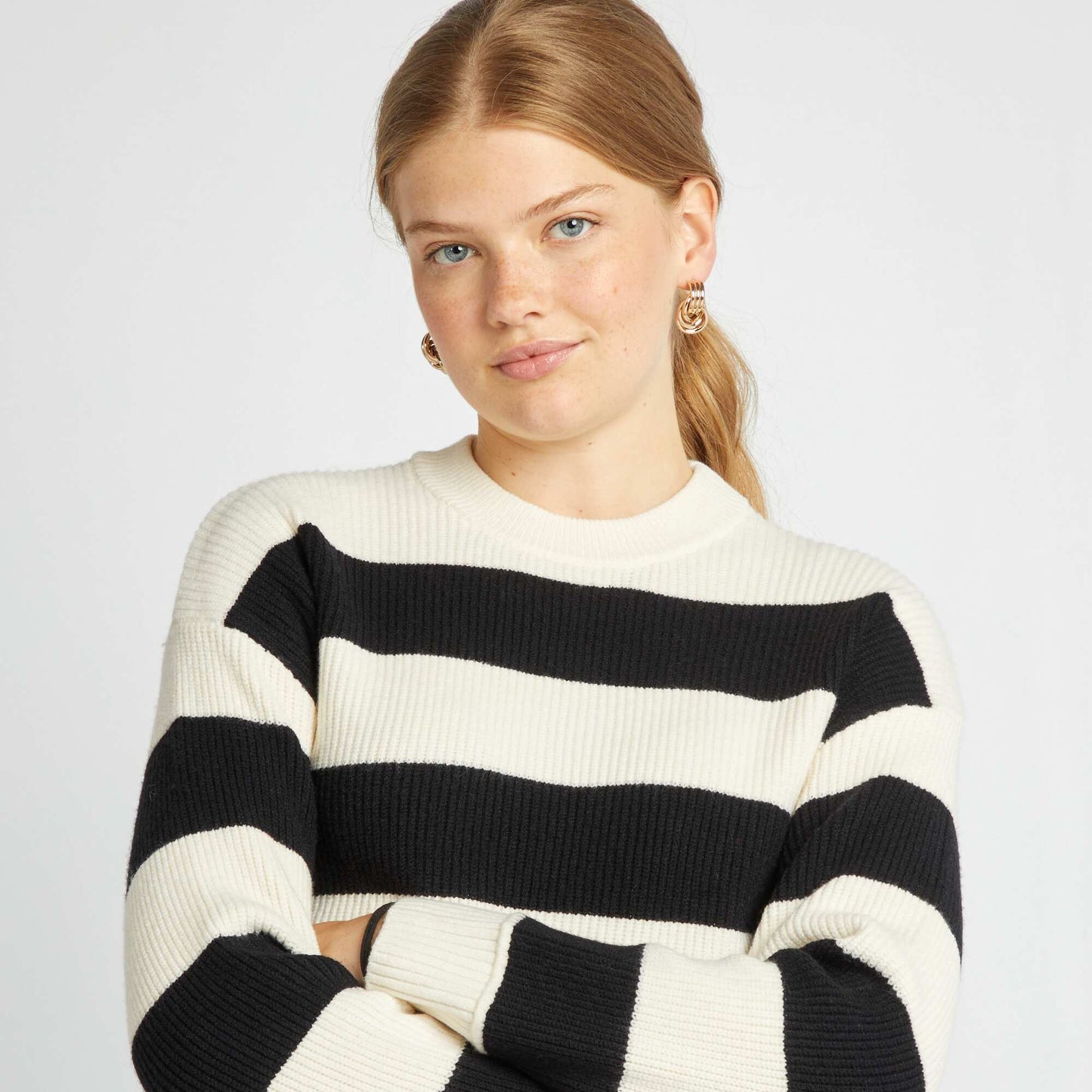 Chunky knit sweater BLACK