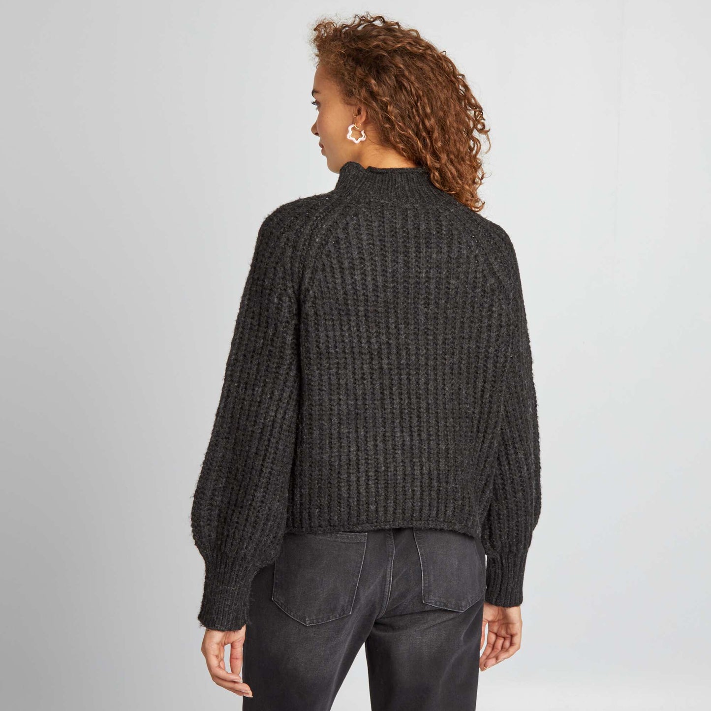 High-neck jumper GREY