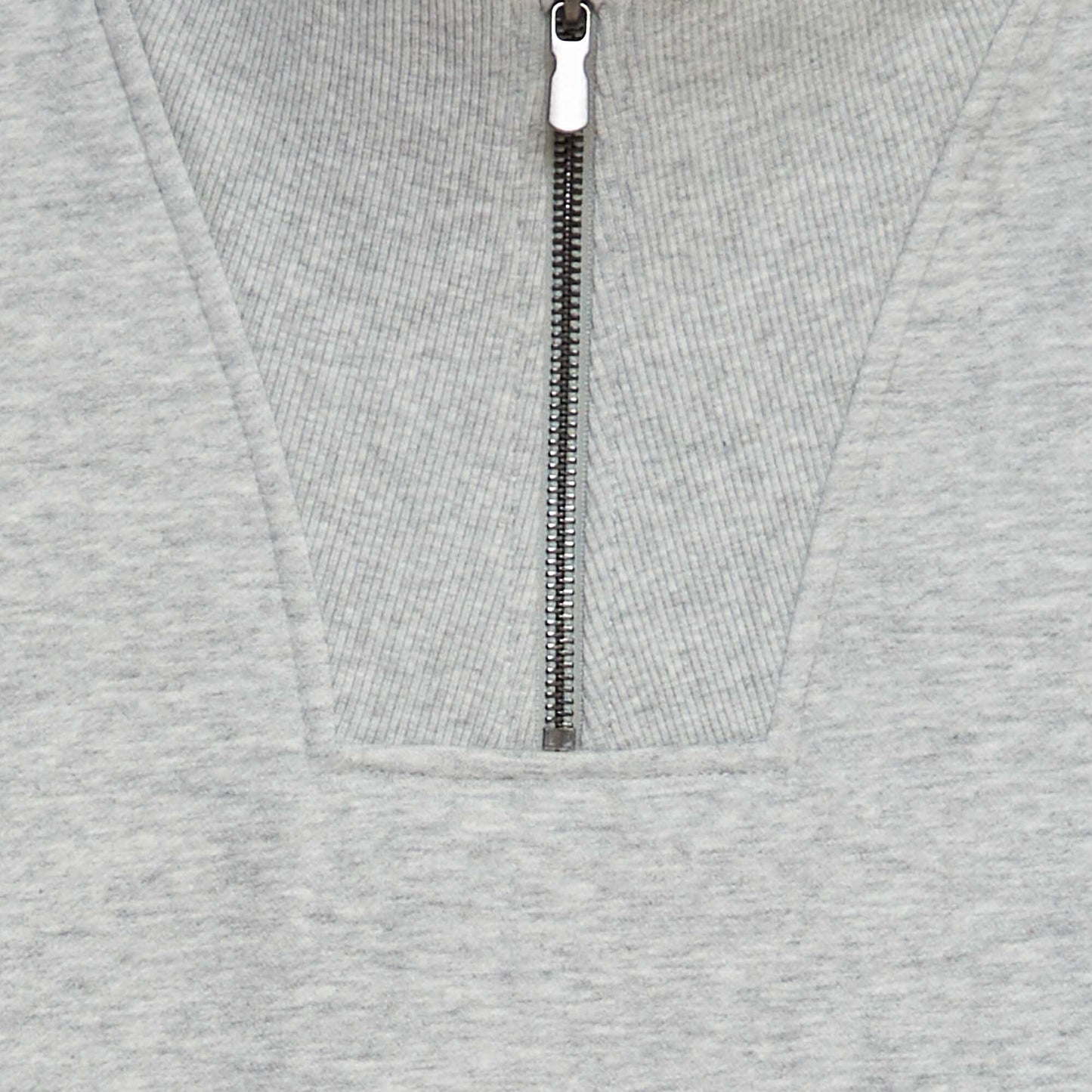 Zip-up high-neck sweater GREY