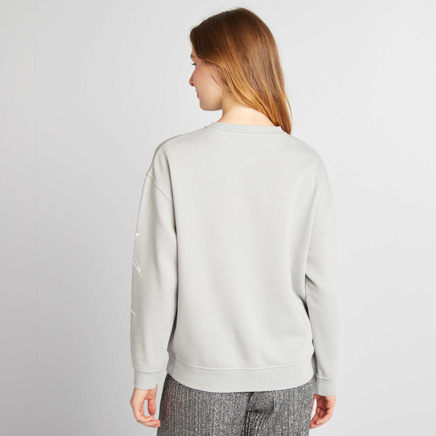 Stitch round neck sweatshirt GREY