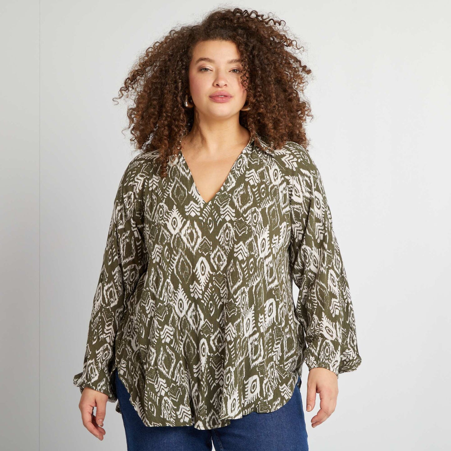 Flowing blouse KHAKI