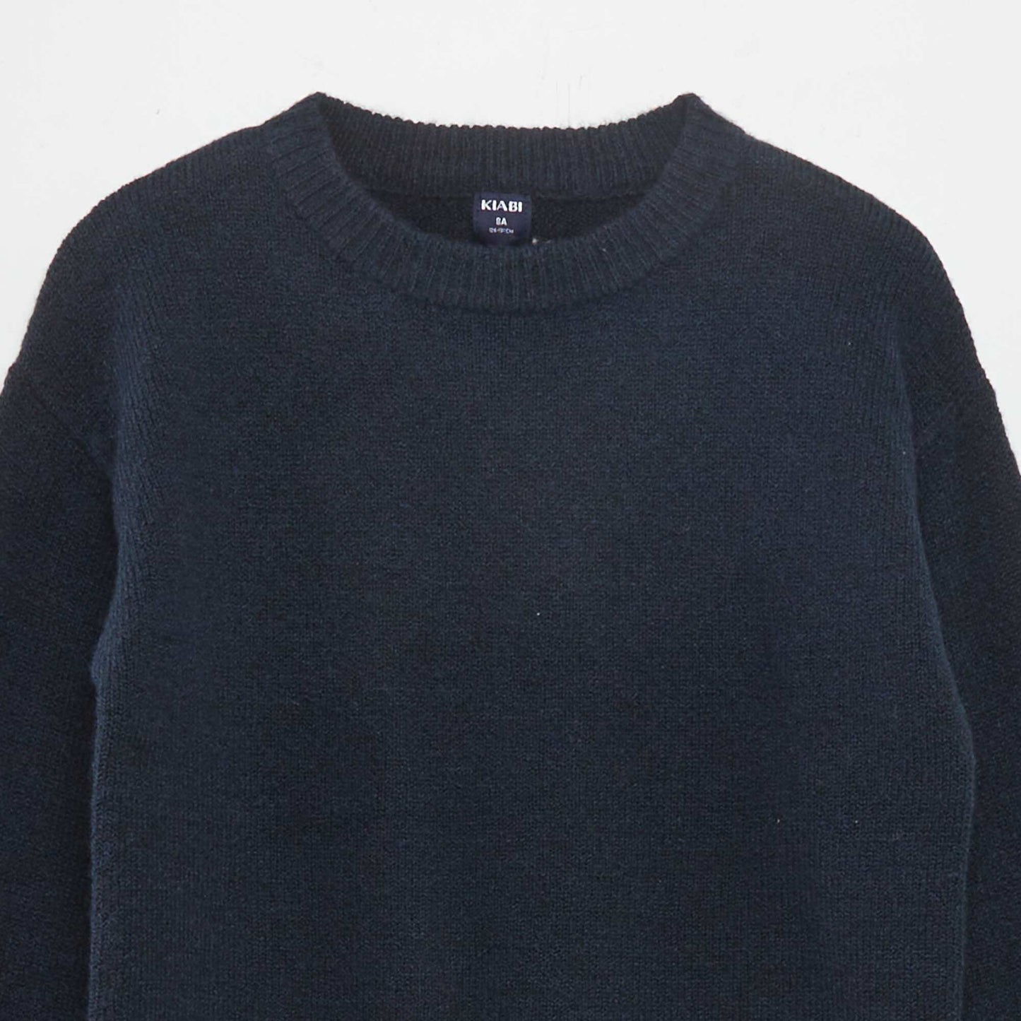 Plain knit sweater BLUE