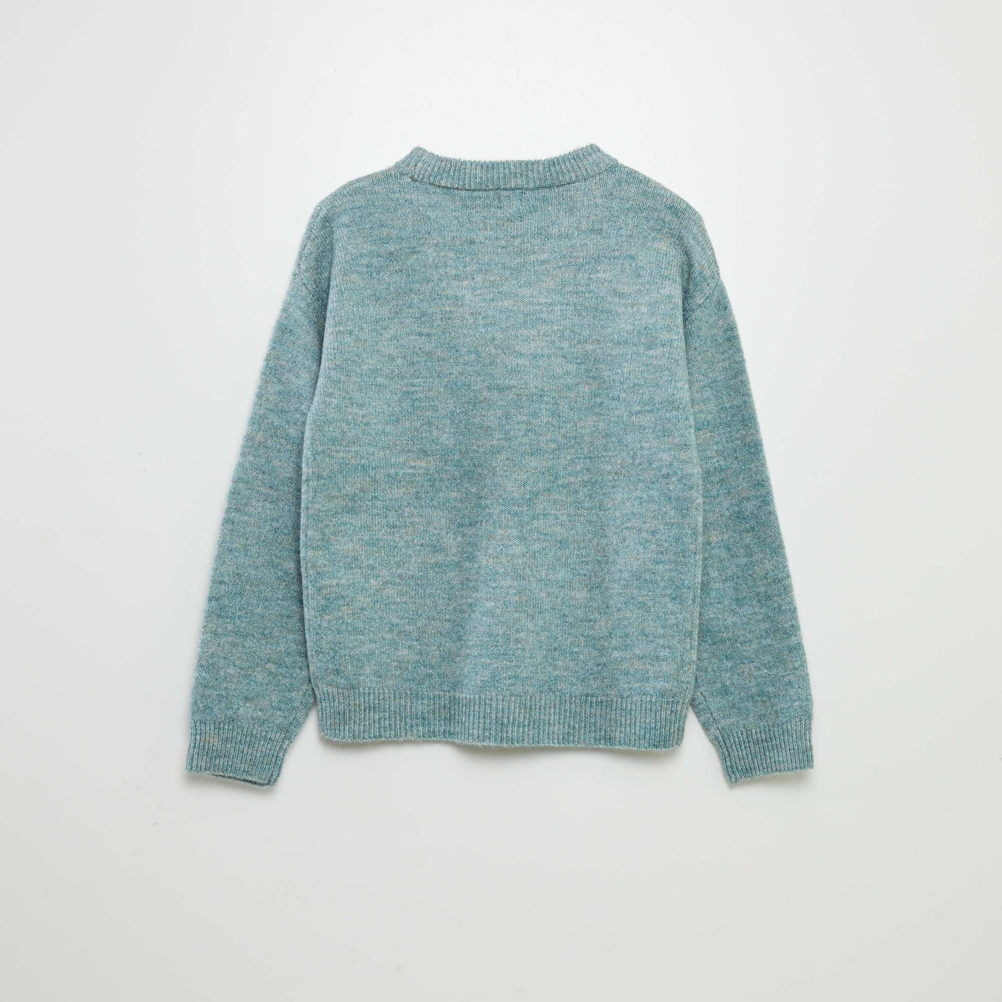 Plain knit sweater GREEN