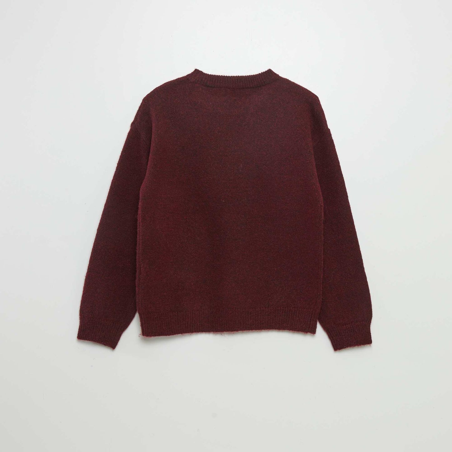 Plain knit sweater RED