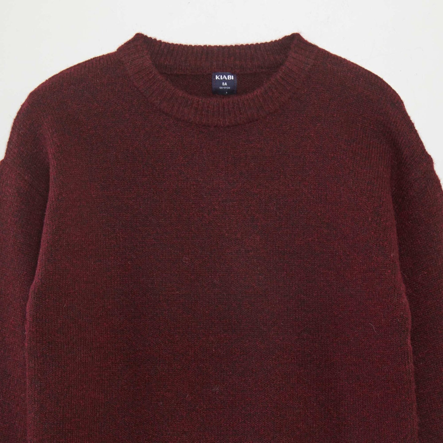 Plain knit sweater RED