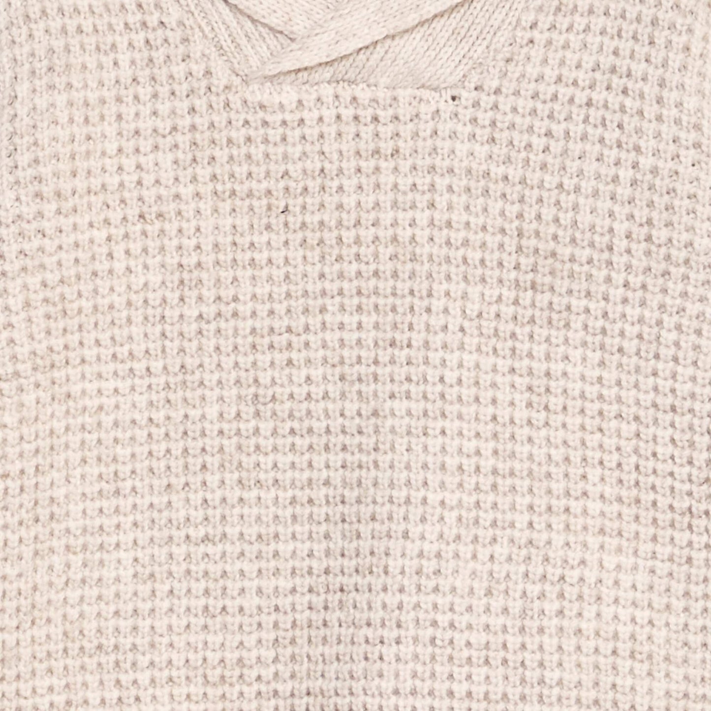 Knitted shawl collar sweater BEIGE