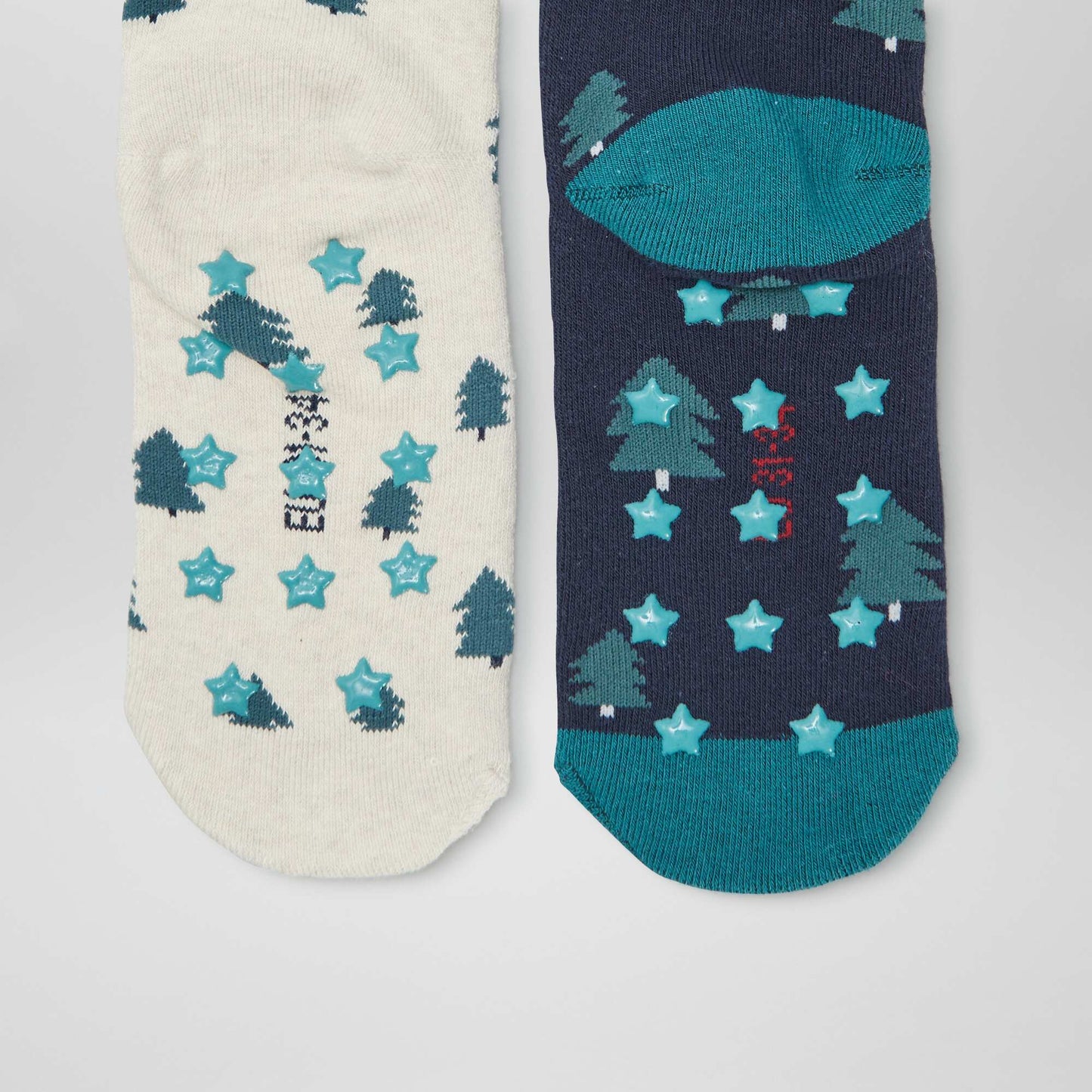 Christmas slip-resistant socks - Pack of 2 GREEN