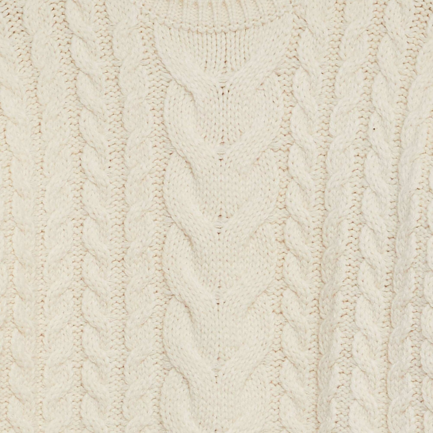 Chunky cable-knit sweater BEIGE