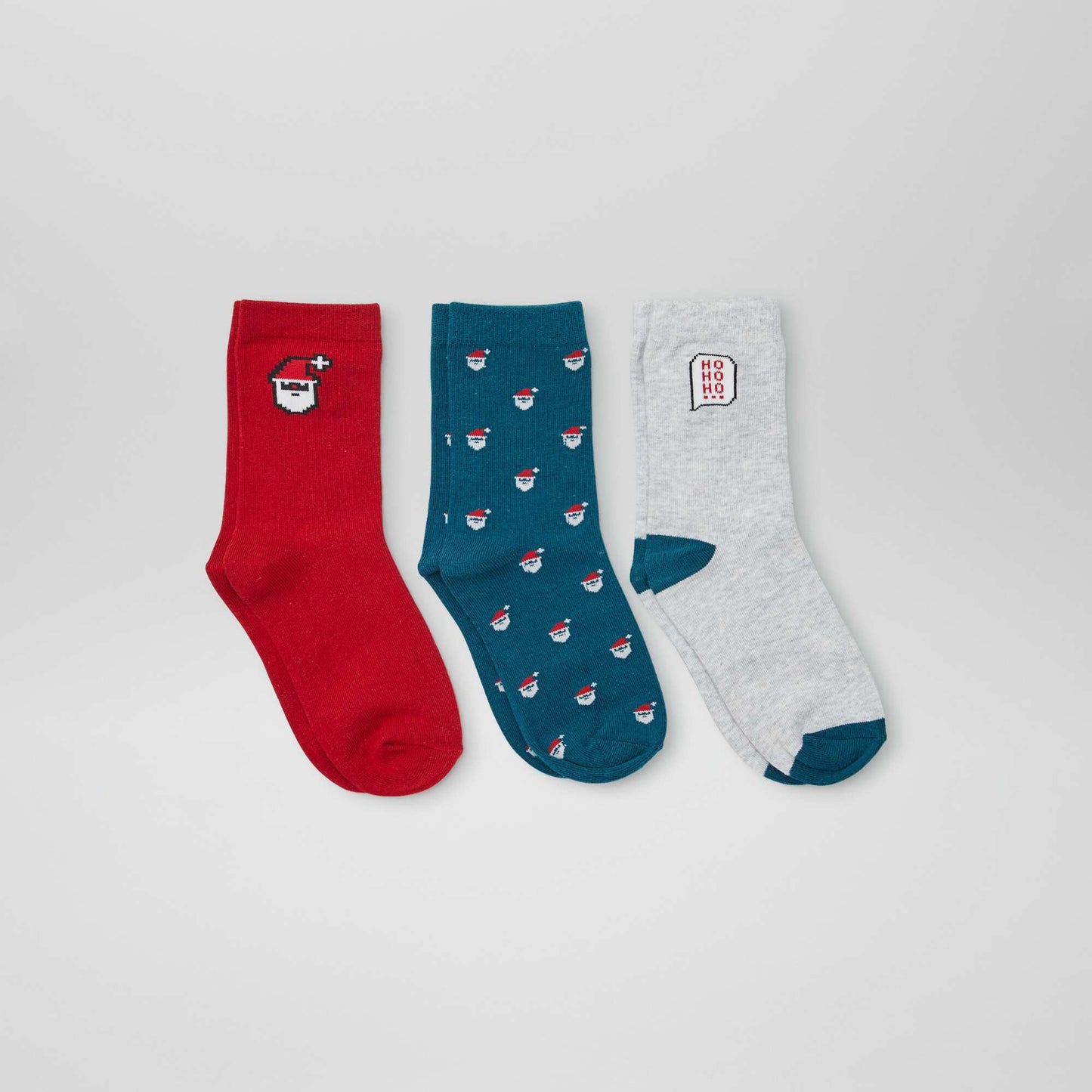 Long Christmas socks - Pack of 3 RED