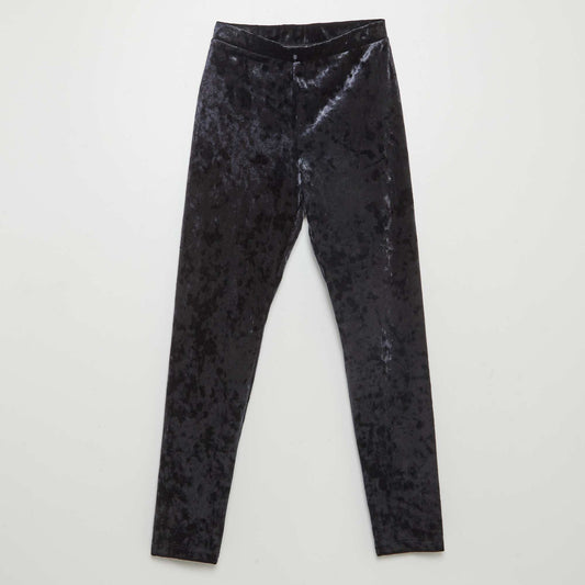 Velour leggings black