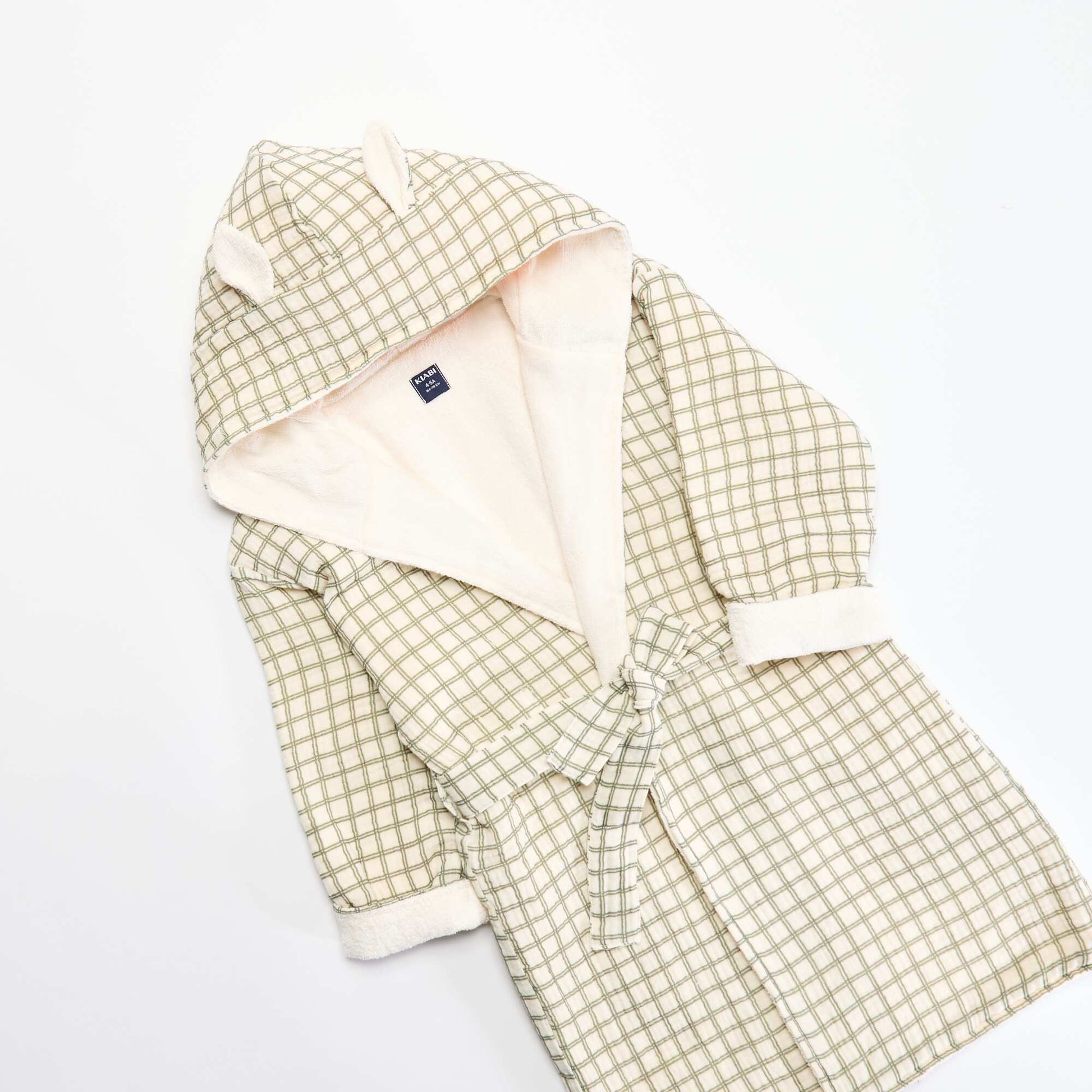 Terry and Cotton Gauze Bathrobe - Kiabi Home KHAKI