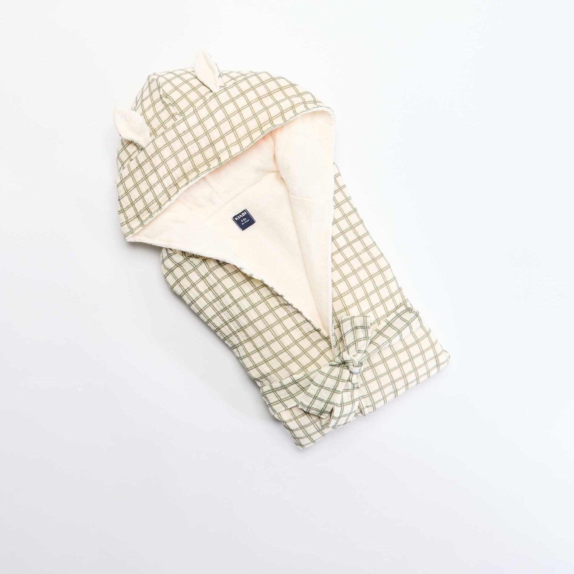 Terry and Cotton Gauze Bathrobe - Kiabi Home KHAKI