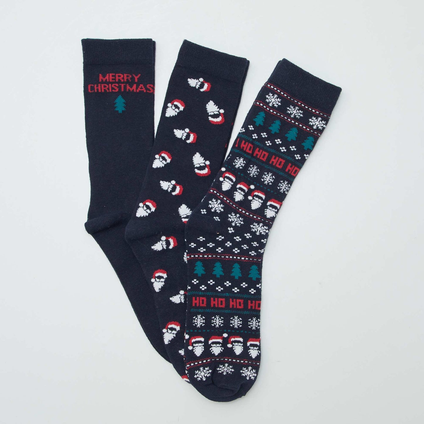 Pack of 3 pairs of Christmas socks BLUE