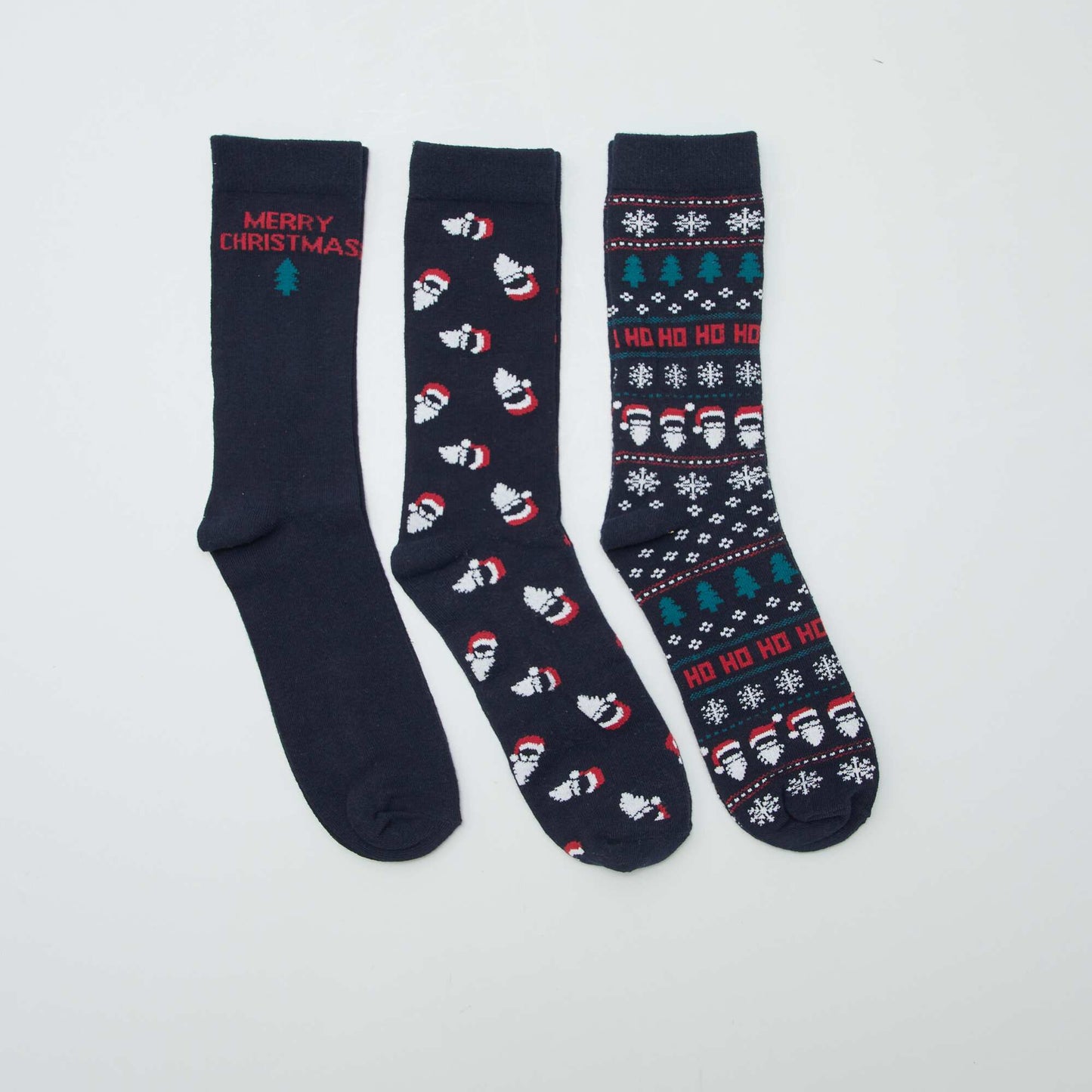 Pack of 3 pairs of Christmas socks BLUE